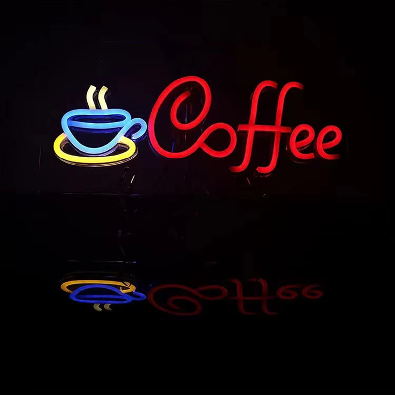 Amazon Back Panel Neon Coffee Coffee Shop Decorative Lights Advertising Light Signs Beautiful Colors and Affordable Prices