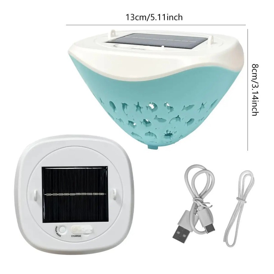 Cross-Border Private Model Solar Charging Pool Light Floating Pool Light USB Charging Pool Light Can Be Hung Tree Light Garden Light