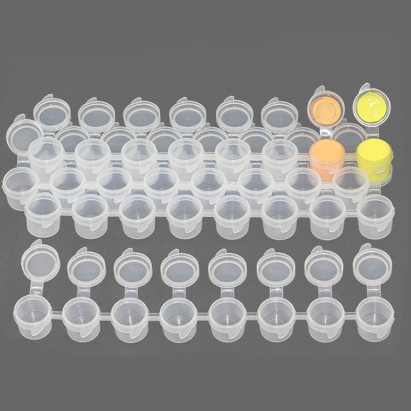 6 conjoined 2ml/3m/5mll paint strip empty box propylene gouache watercolor plastic empty box digital oil painting paint box