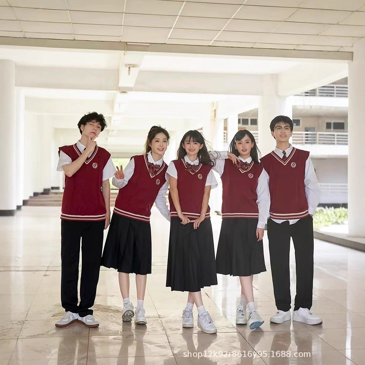 Jk Vest Vest Chorus Sports Meeting Performance Performance School Uniform Suit Middle School Student High School Student Class Uniform Suit