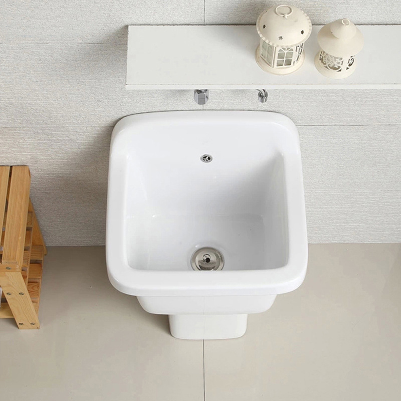 Balcony ceramic mop pool factory direct mop basin project split mop pool gold Baisheng bathroom M002