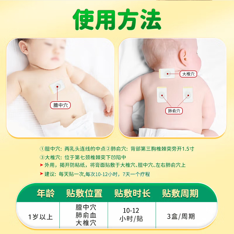[One-piece delivery] doctor Ding far infrared children cough relieving patch infant baby cough expectoration 4 Mount
