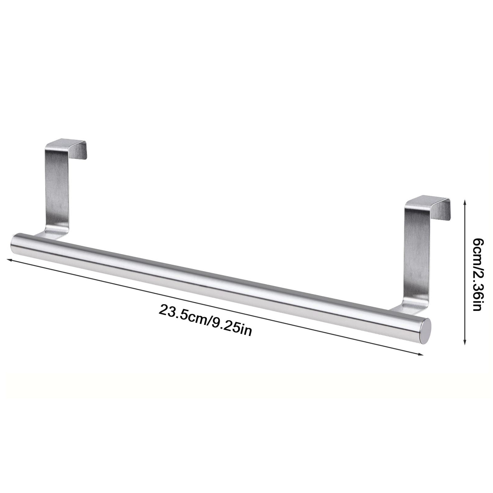Stainless Steel Punch-Free Towel Rack Kitchen Storage Rack Cabinet Door Back Rag Storage Rack Towel Bar