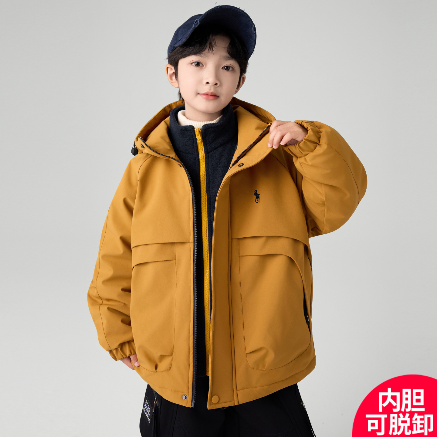 Qishixiong-C5024 Late Autumn Quilted Thickeneded Three-In-One