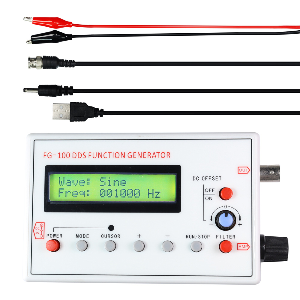 FG-100 1Гц-500КГц DDS функциональный сигнал генератор
