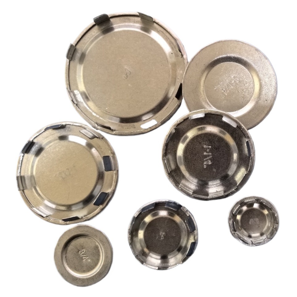 Round steel removable seals. Junction box sealing. disc with claw