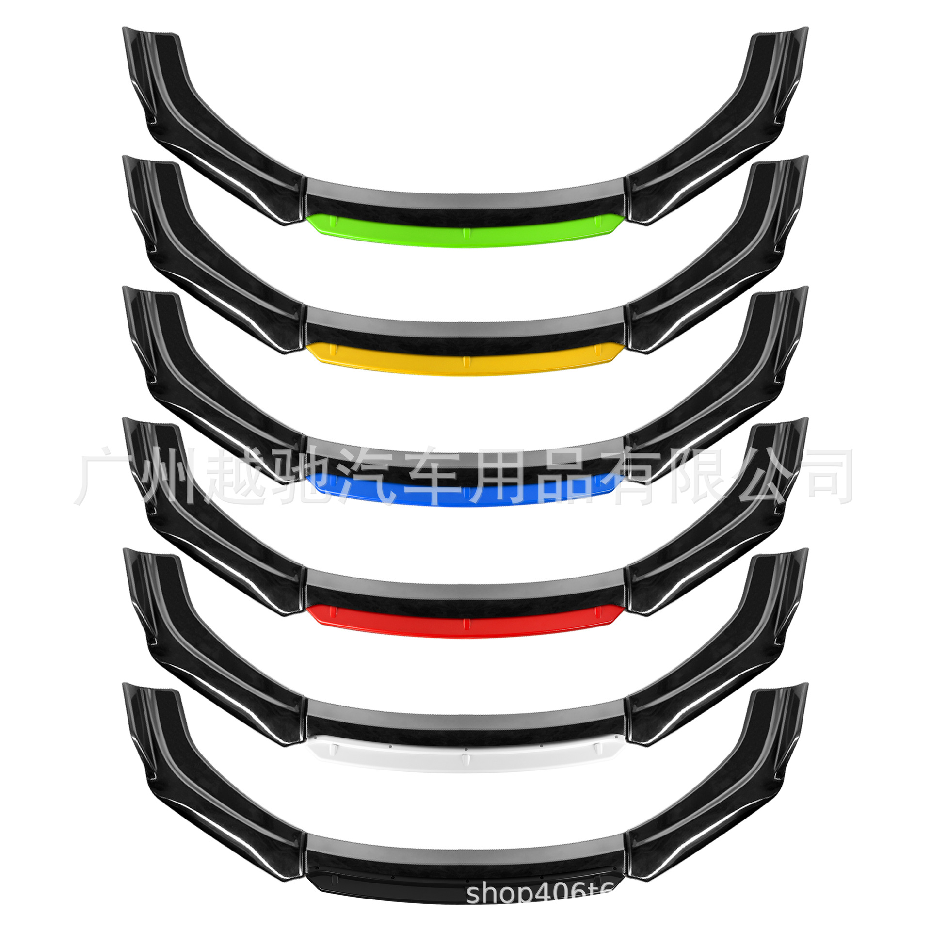 Car universal front shovel front lip front chin size surround modification parts sedan hatchback carbon fiber pattern four-segment front shovel