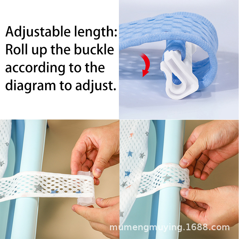 Baby and Kidsren's Bath Net Bath Mat Baby Bath Artifact Support Frame Bathtub Lying Support Newborn Suspended Mat Bath Stand Sitting