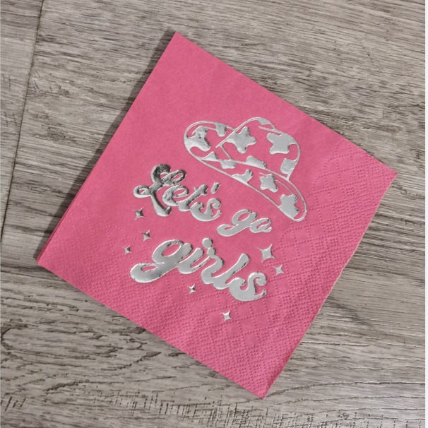 Gold Foil Napkins, Rose Paper Napkins, White Paper with Silver Foil, Dyed Paper with Gold Foil, Napkins