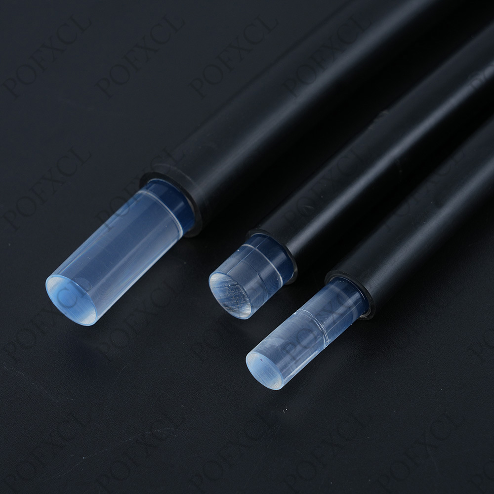 Solid Package Pvc Black Leather Fiber Optic Core 5.0mm Outer Diameter 7mm Tail End Plastic Fiber Optic Guide Light Underground Light