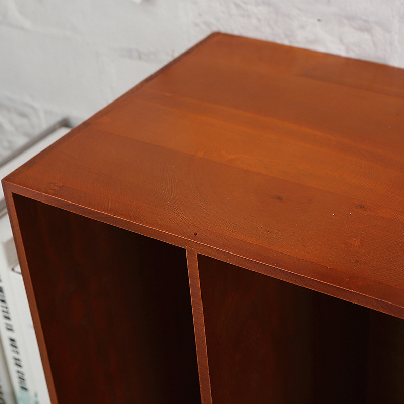 Solid Wood Retro Desktop File Organizer Office A4 Paper Book Storage Rack Document Storage Box File Rack