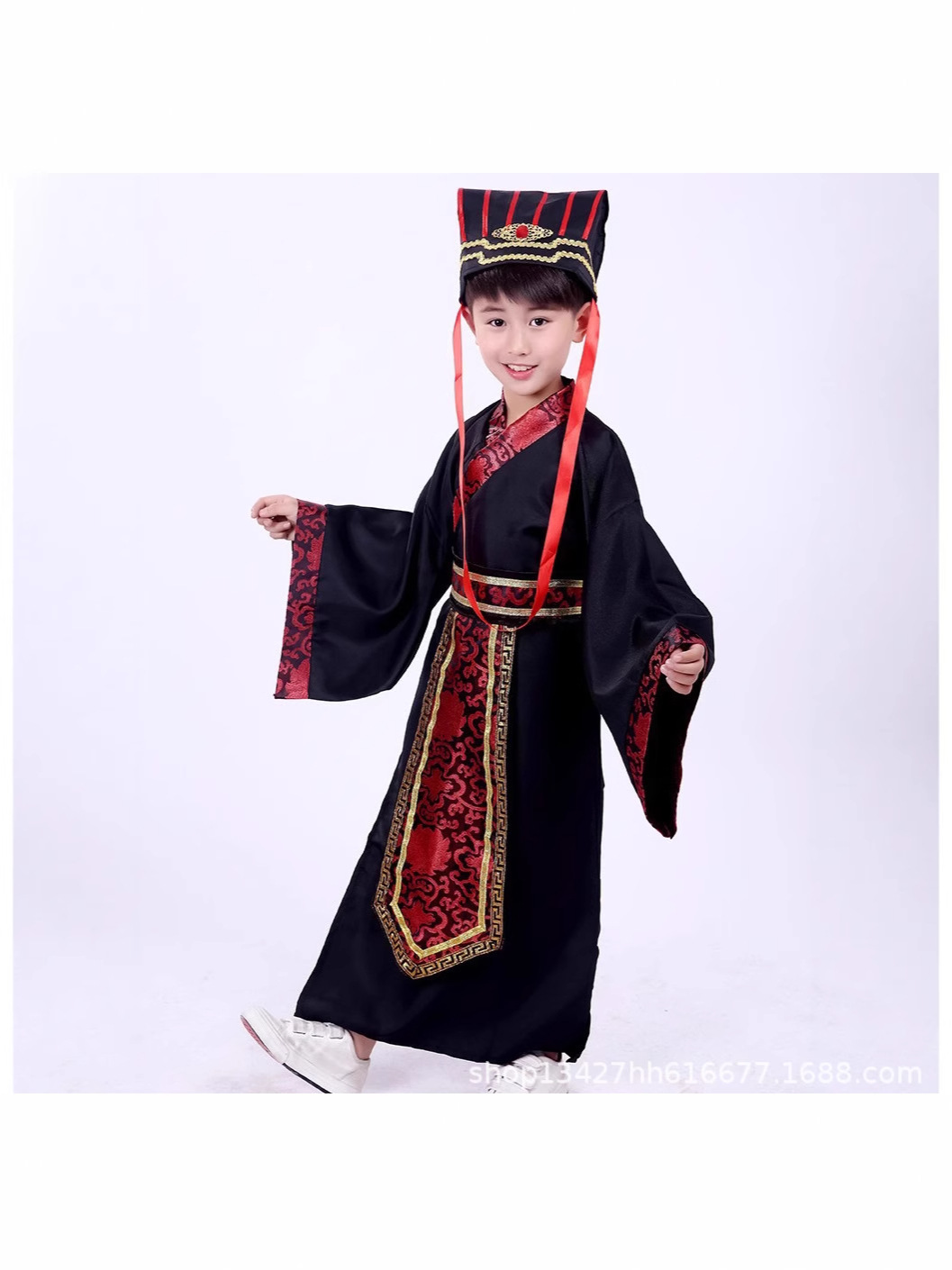 Children's Three Kingdoms Performance Costumes, Spring & Fall Han Dynasty, Boys' Textbook Drama Costumes, Zhuge Liang, Cao Cao, Lu Su, Male