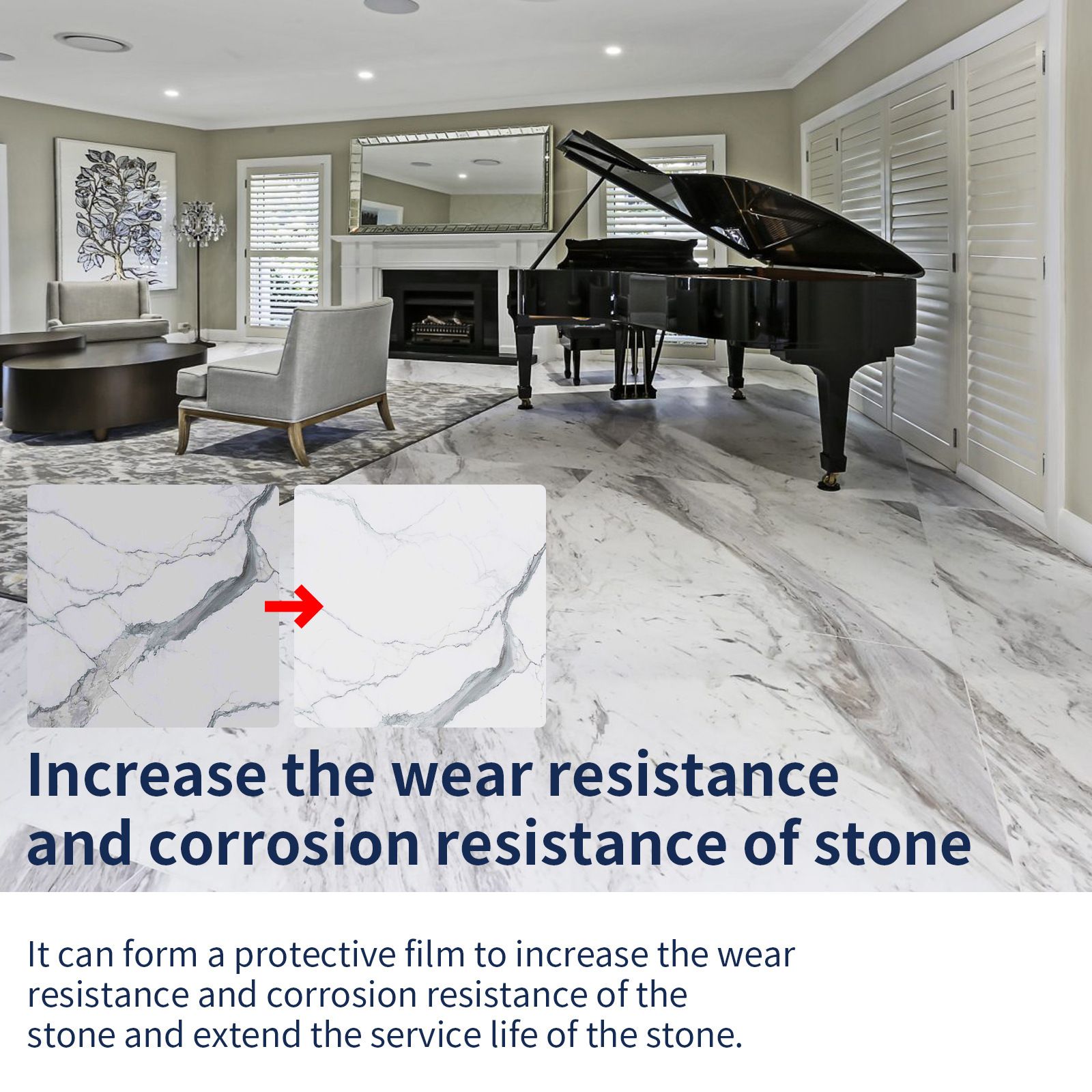 Jakehoe Stone Crystal Plating Agent Kitchen Tile Marble Surface Renewal Care Brightening Maintenance Cleaning Agent