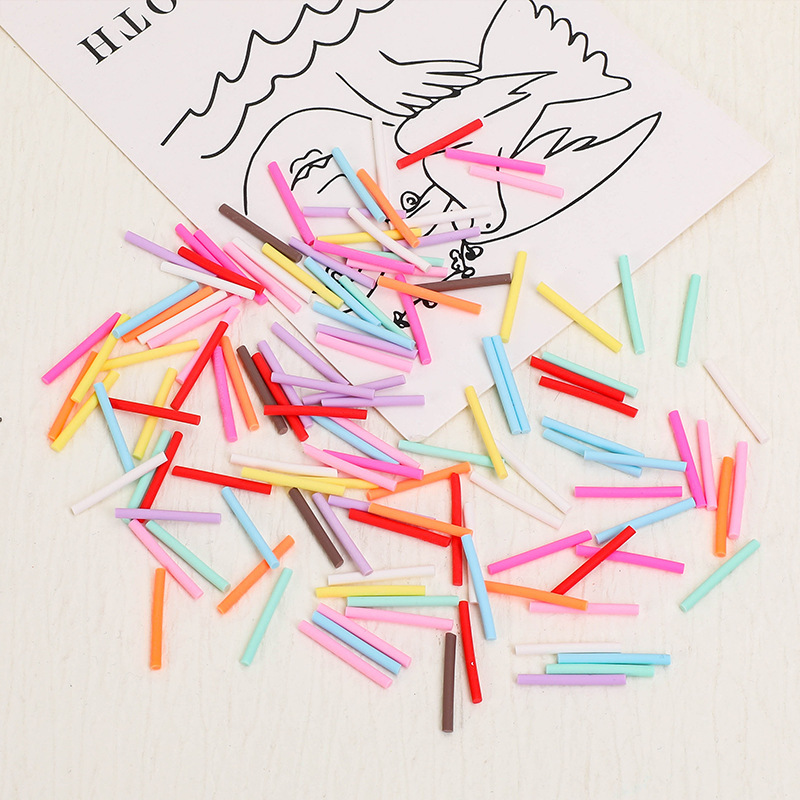 Imitation Candy Bar Soft Clay Strips Customized Food Toys DIY Handmade Materials Cake Biscuits Snowflake Ice Cream Small Food Decoration