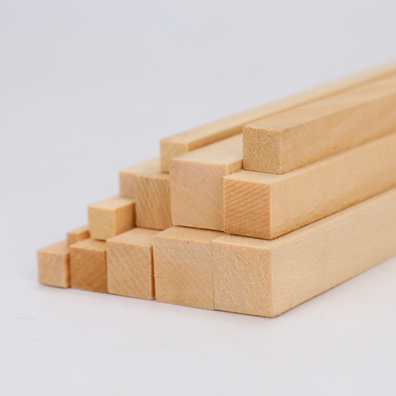 Basswood Square DIY Carving Material Wood Board Wood Model Wood Strip Solid Wood Log Wholesale Solid Wood Board