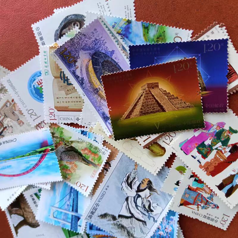 Bulk Supply of 1.2 Yuan Face Value 120 Points Personalized Discount Stamps Loose Stamps for Mailing Postcards Discount Loose Stamps
