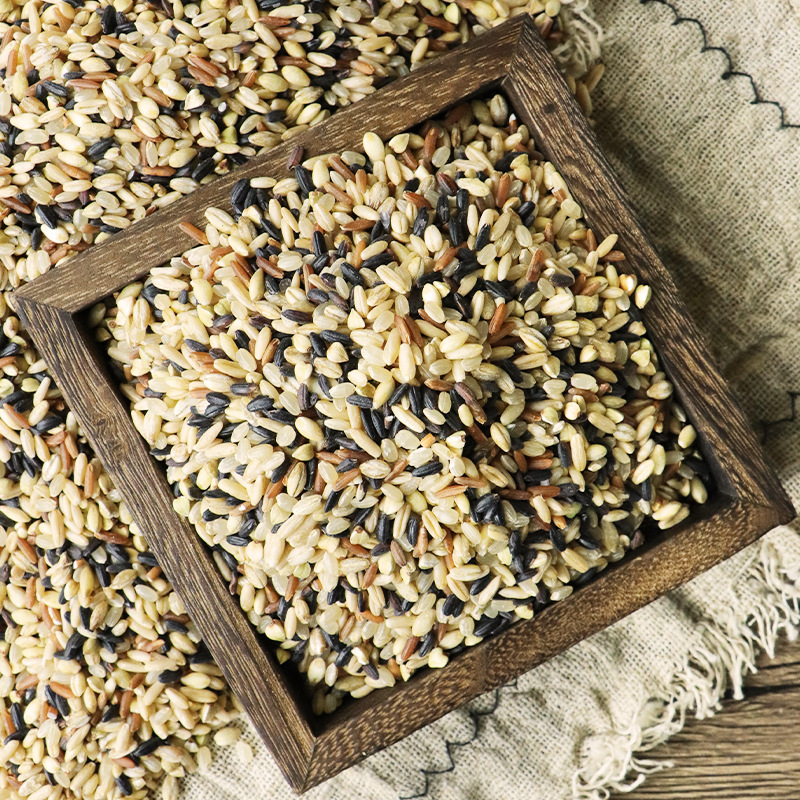 Seven-Color Brown Rice New Rice 2.5kg Pack Meal Replacement Fitness Satiety Red Rice Black Rice Multigrain Porridge Raw Material Seven-Color Rice Oem Oem