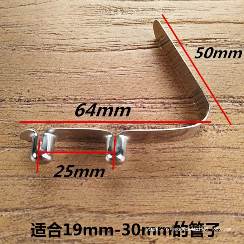 Spring Sheet Hollow Single-Head Nickel-Plated Buckle Single-Sided Double-Head Telescopic Tube Inner Positioning Spring Buckle