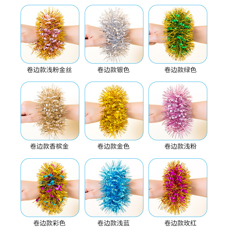 Children's Day Kindergarten Cheerleading Children's Wrist Flower Performance Toddler Dance Performance Hand Flower Games Props Bracelet