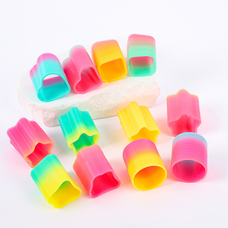 Rainbow Circle Taiwan Color 3.2 Special-Shaped Spring Circle Heart Rhombus Elastic Circle Prize Cross-Border Supply Factory Direct Sales