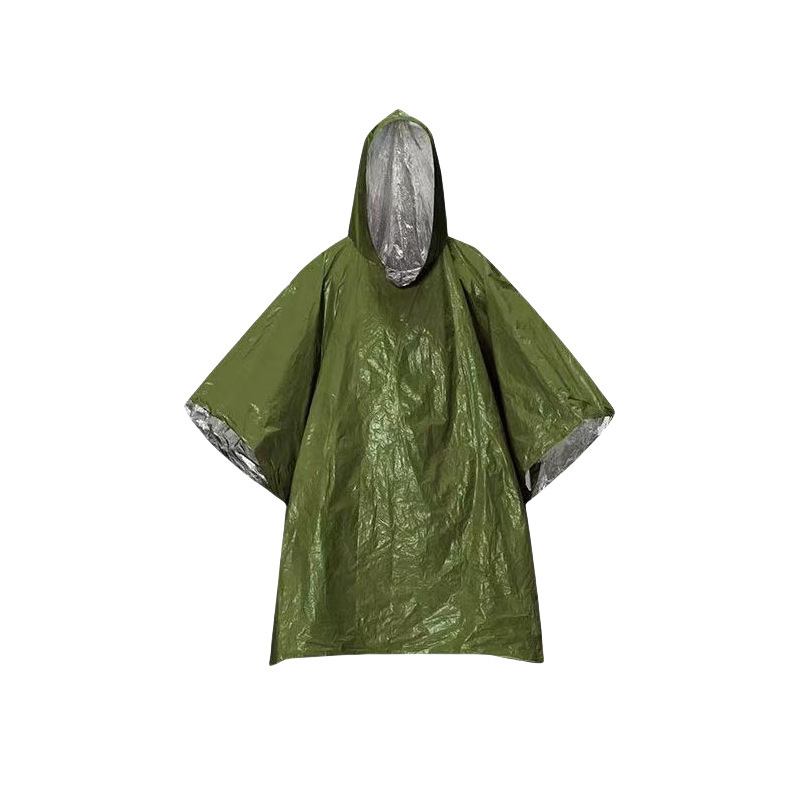 Outdoor Camping Mountaineering Emergency Insulation Blanket Emergency Blanket Tin Paper Aluminum Foil Life-saving Blanket Field Survival Prevention Loss of Temperature Raincoat