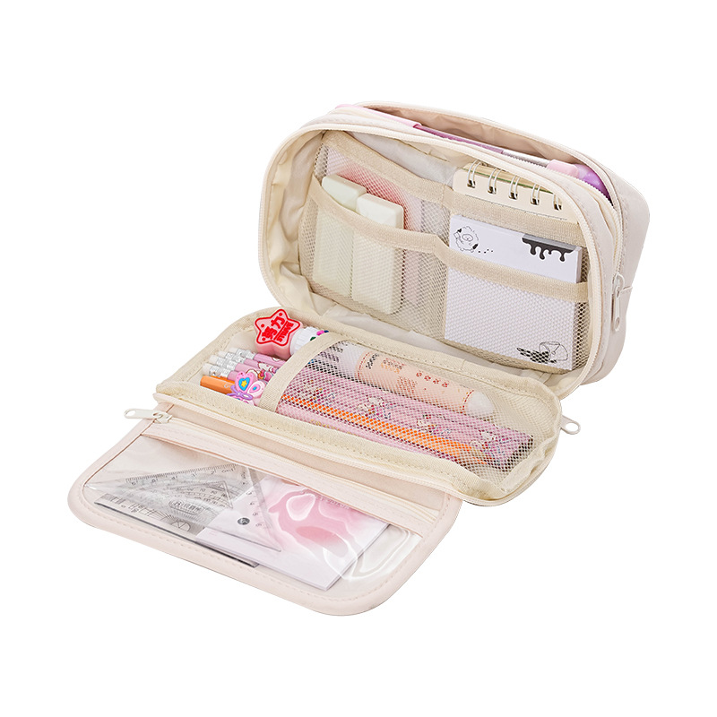 Kappi Bala Flip Pencil Bag Creative Cartoon Junior High School Male and Female Stationery Bag Large Capacity Dirty-Resistant Simple Pencil Bag