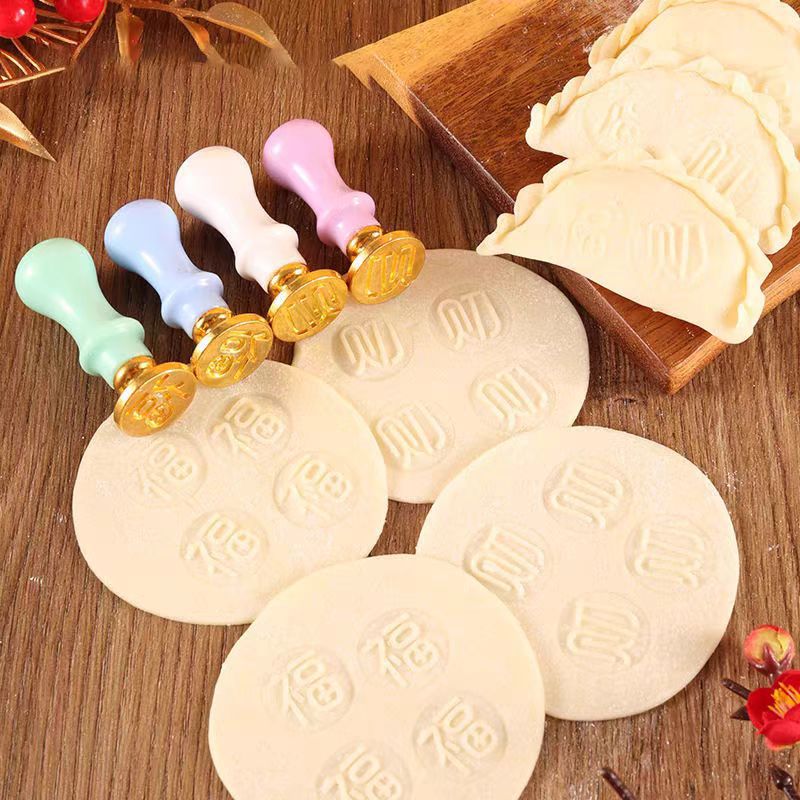 DIY Mold, Thickened Metal Dumpling Skin Stamp, Household Rolling Pin, "Fortune and Wealth" Pasta Tool, Home Essential