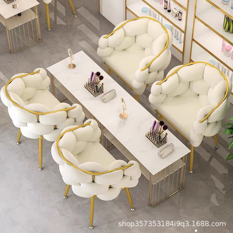 Cross-border wholesale net red nail chair customer sedentary comfortable customer special makeup chair girl bedroom makeup stool