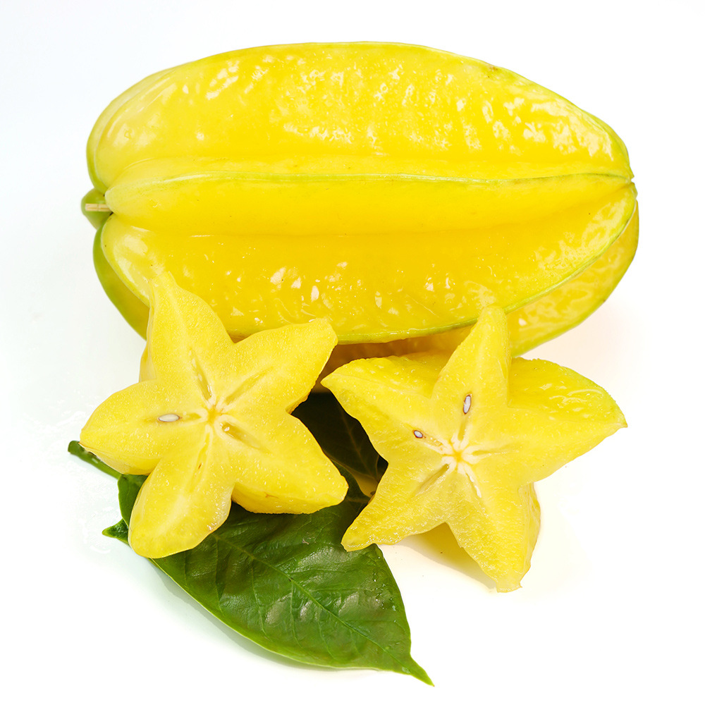 Fujian Zhangzhou Sweet Star Fruit Fresh Fruit Five-Pointed Star Fruit 2.5kg Pieces Large Fruit Whole Box Free Shipping Red Star Fruit First-Grade Fruit