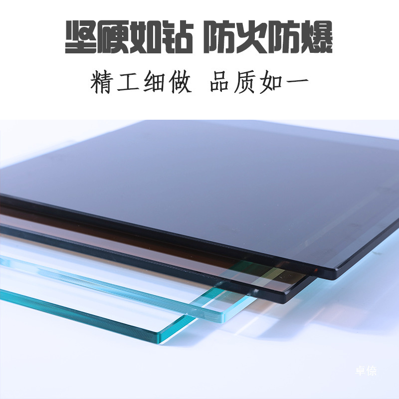 Desktop Protective Pad Tempered Glass Oil-Proof Tempered Glass Transparent Coffee Table Painted Countertop Eight Immortals Table Table Mat