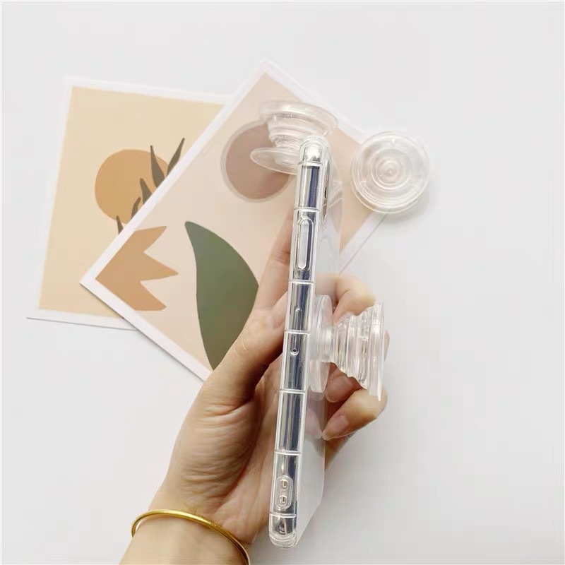 Custom Acrylic Drip Airbag Bracket Cross-border Hot Sale Telescopic Folding with Double Glue Transparent Mobile Phone Airbag Bracket