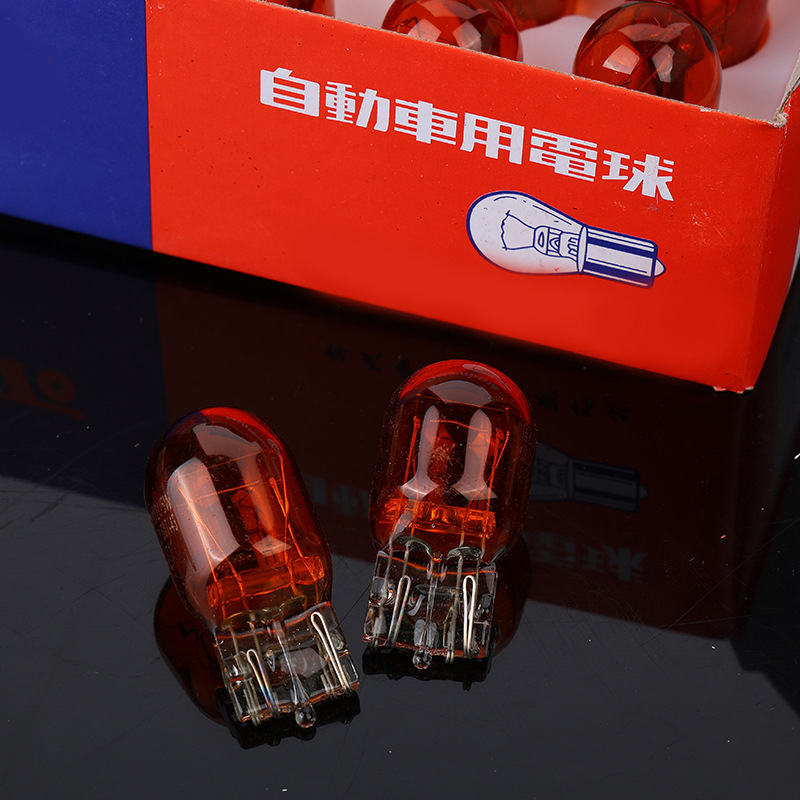 12V Original Car Brake Light Turn Signal Width Light Reversing Light T20 Japanese Car Tail Light Bulb Amber