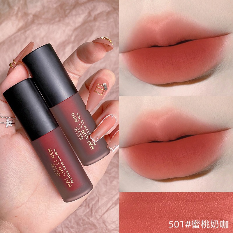 Helen beauty high-value lip glaze velvet matte lip gloss lipstick non-stick cup student cheap lipstick generation hair