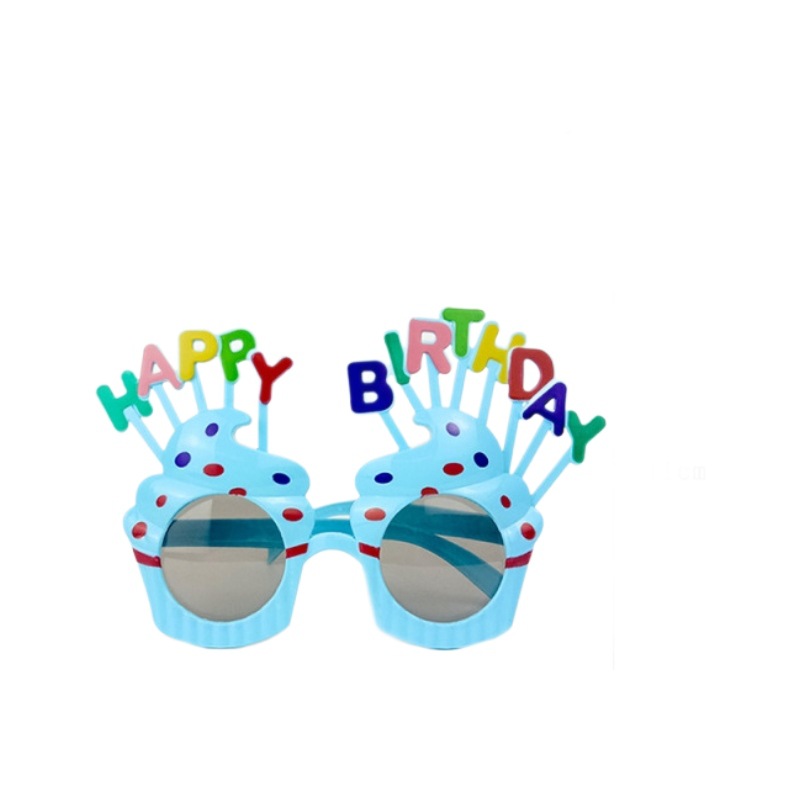 Plastic Birthday Glasses Creative Children's Happy Party Funny Photo Props Decoration Cake Decoration Wholesale
