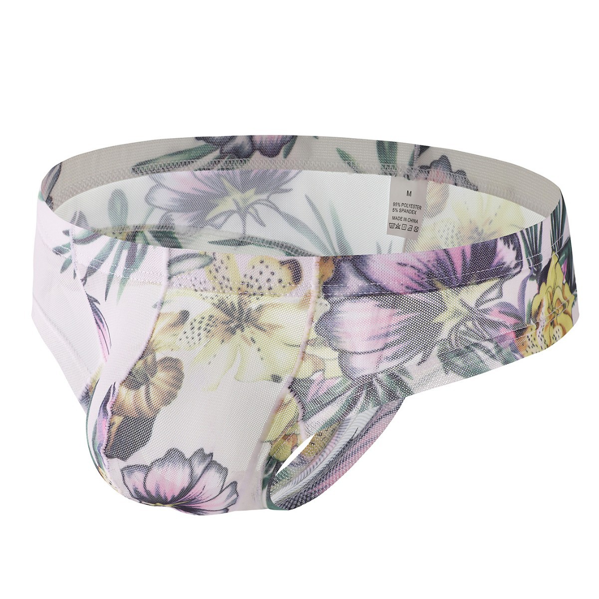 Men's U-Shaped Underwear, Transparent Printed Thong Shorts, Fashionable Low-Waist Boxer Briefs, Foreign Trade Dropshipping