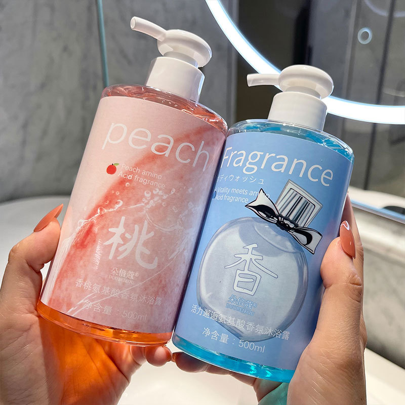 Duobicom amino acid fragrance shower gel encounter perfume shower gel peach summer anti-mite lasting fragrance