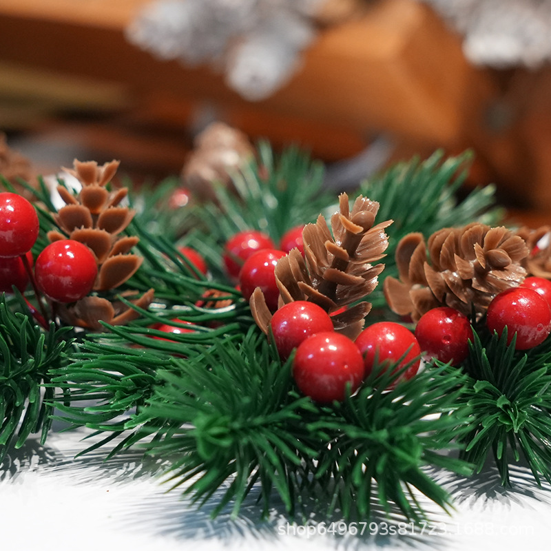 Christmas Decorations Pine Cones Pine Branches Pine Needles Red Fruit Pendants DIY Handmade Creative Candy Packaging Boxes Gift Box Accessories
