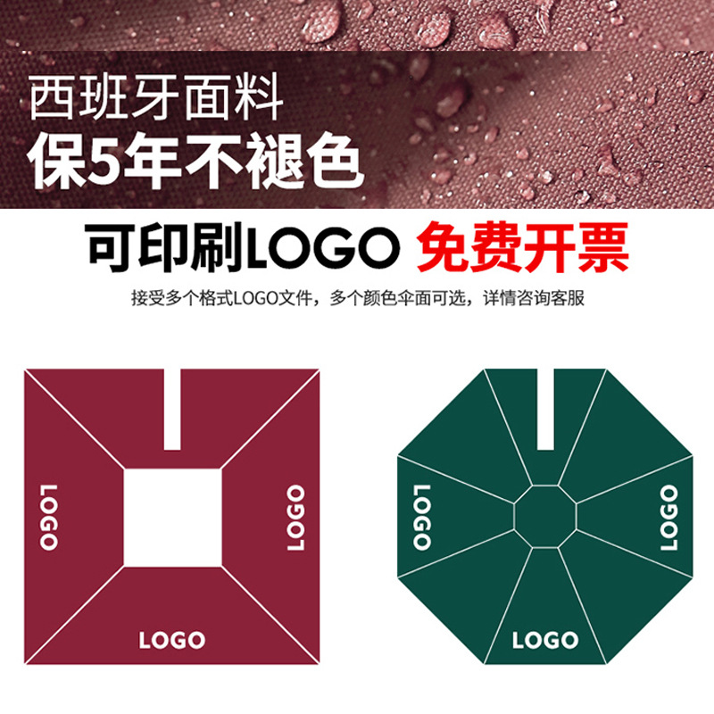 Manufacturer Sun Umbrella, Outdoor Large Umbrella, Stall, Courtyard Beach Roman Umbrella, Large Sunshade Base 3m Double Layer