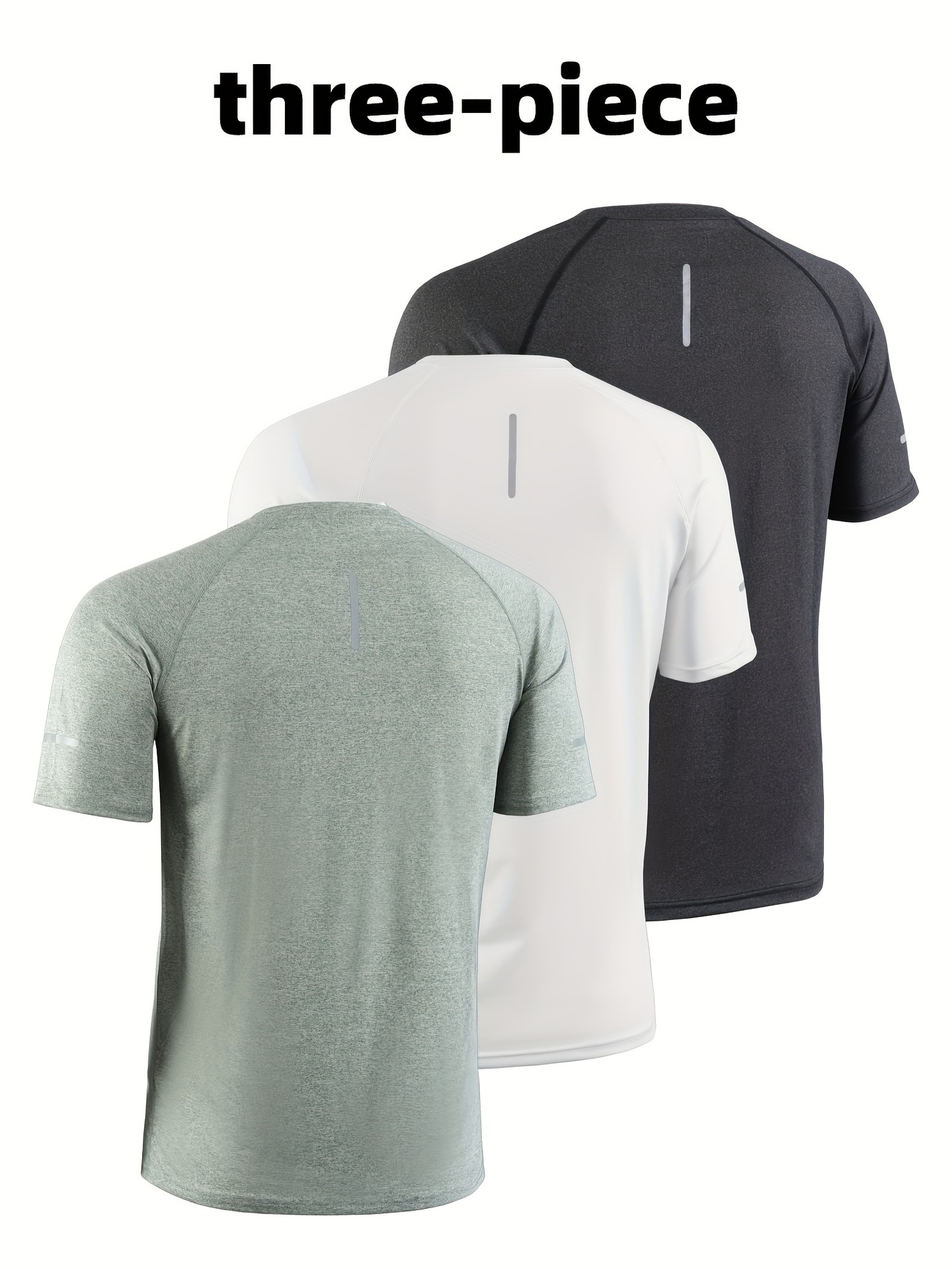 Cross-Border Outdoor Sports Home Fitness Men's T-Shirt Summer Round Neck Running Casual Top European and American Quick-Drying Short-Sleeved Shirt