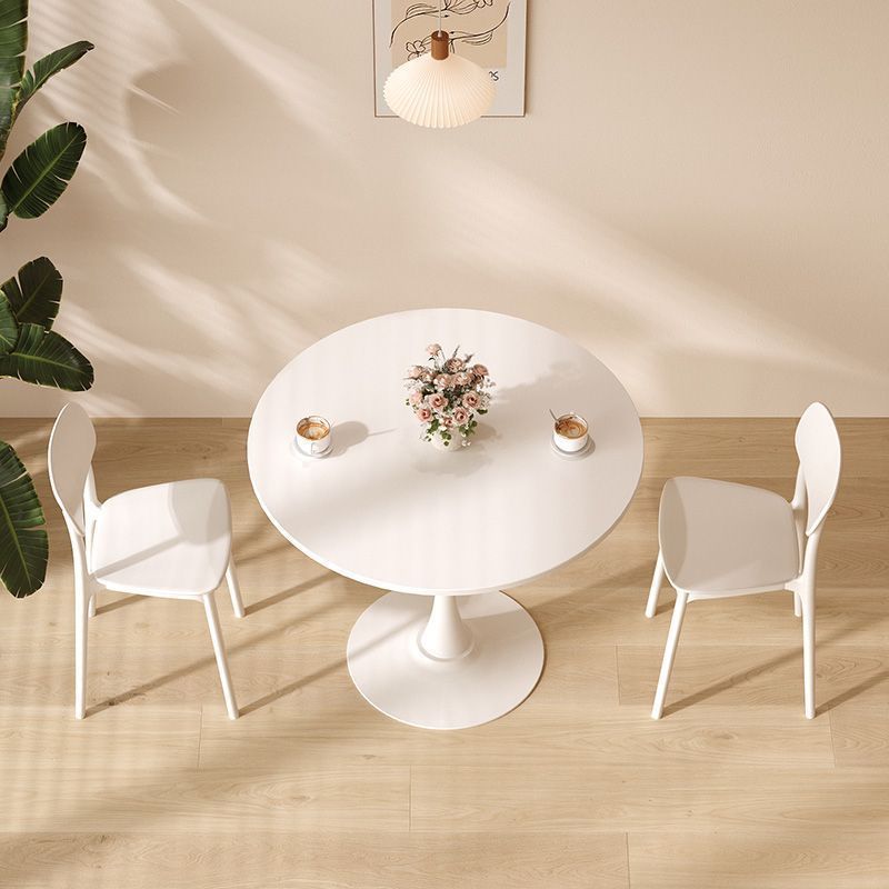 Internet Celebrity Round Ins Nordic Style Milk Tea Meal White Tulip Coffee Shop Table and Chair Combination Small Negotiation Table Dining Table
