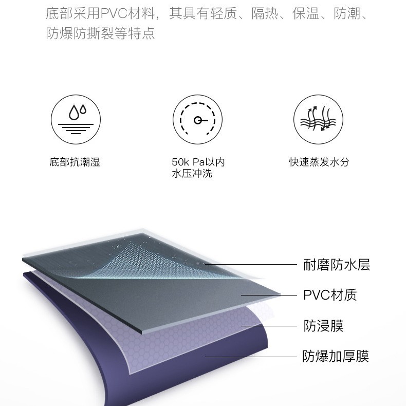 Factory Inflatable Mattress pvc Outdoor Air Cushion Bed Folding Single Double Thickened Flocking Mattress Household Inflatable Mattress