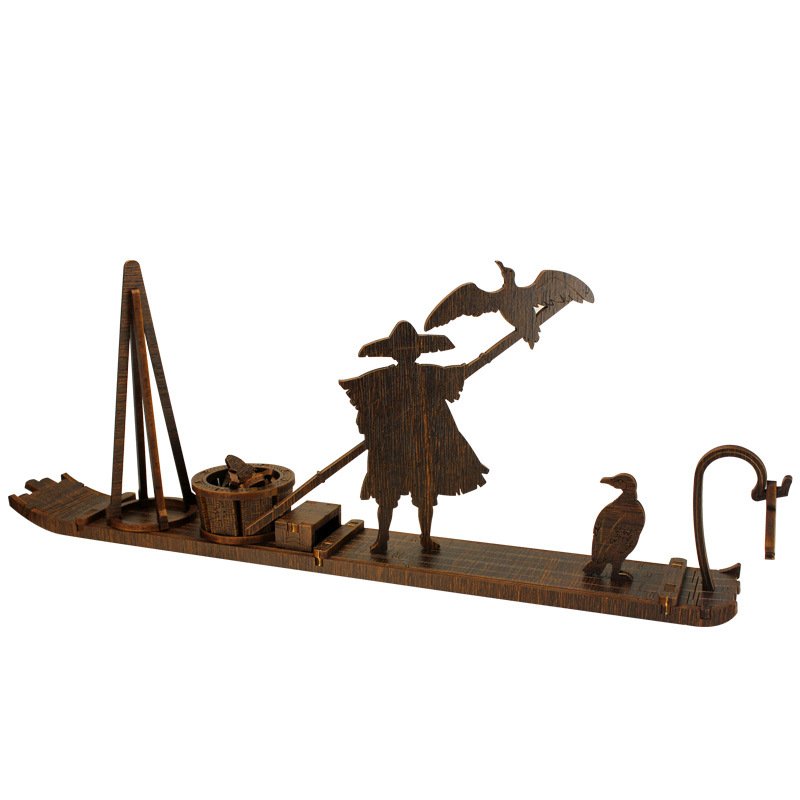 Deai crooked boat model mini bamboo raft office living room creative crafts creative home desktop ornaments wholesale