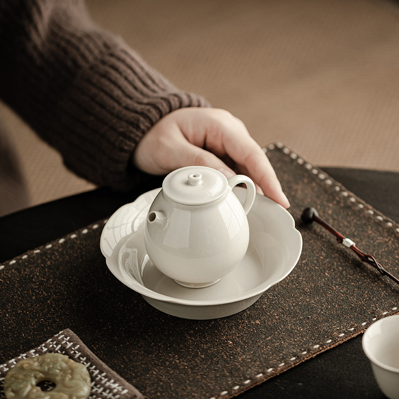 Grass Ash Pot Fruit Bearing Plate Pastry Plate Household Snacks Dried Fruit Dish Cover Bowl Base Plate Tray Ceramic Dried Bubble Plate