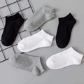 Zhuji Hosiery Men's Sweat-Absorbing Winter Disposable Socks Thin Style Unisex Black and White Solid Color No-Show Socks Winter Women's Wholesale