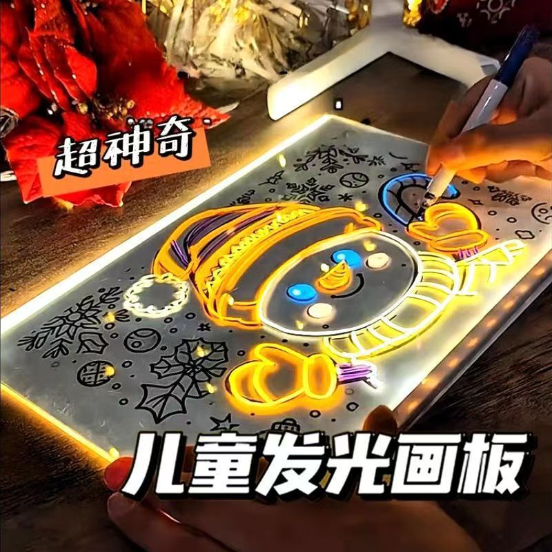 Подарки для детей повторного использования светящаяся доска для рисования DIY доска для рукописного текста защита глаз детей стираемые игрушки с ручкой