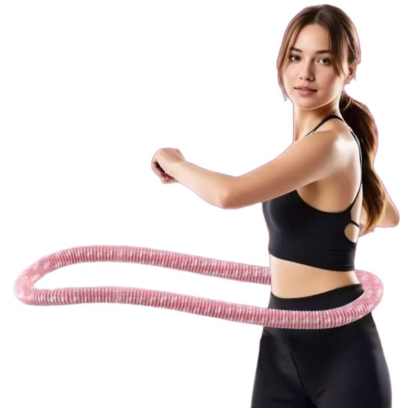 Hula Hoop Spring Abdominal Slimming Without Hurting the Waist, Women's Waist Slimming Soft Body Hula Hoop Foldableing Abdominal Slimming Artifact