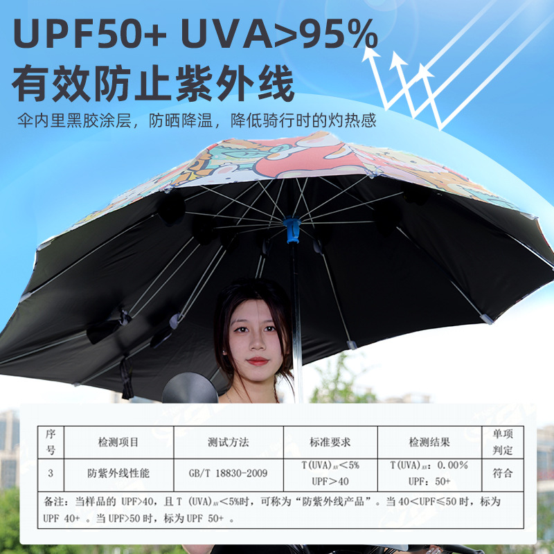 Electric Vehicle Umbrella, Special Rain Umbrella for Battery Vehicle, Sunshade, Take-Out Detachable Safety Rider Folding Awning