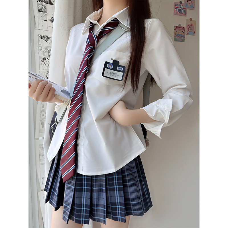 Аутентичная белая рубашка Jk в японском стиле, сладкая и свободная, длинный и короткий рукав, универсальная для женщин, летняя, школьные принадлежности