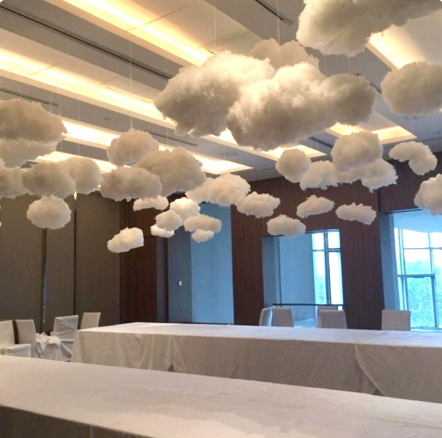 Decorative Clouds, Cotton Cloud Props, Simulated White Cloud Hangings, Classroom Kindergarten Decoration, 4S Car Store Decoration Pendants