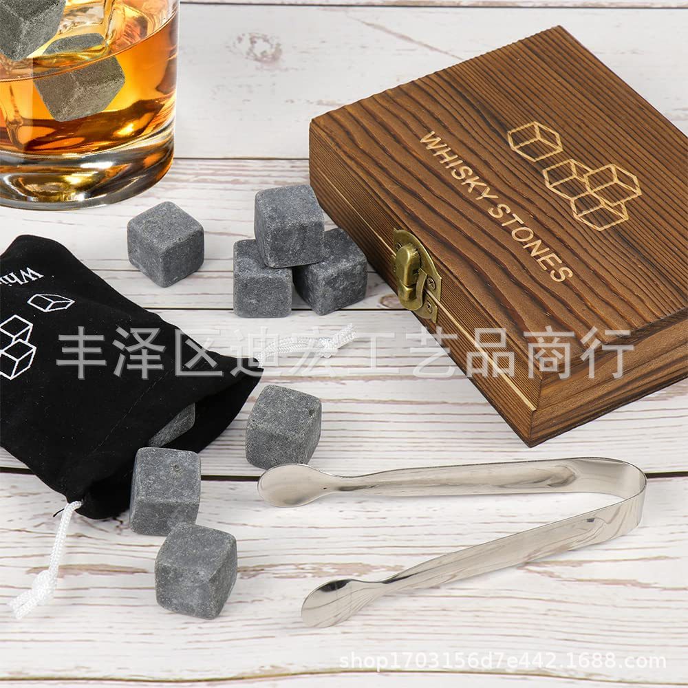 Whiskey Icewine Stone whisky stones Frozen Ice Stone Recyclable Gift Wooden Boxed